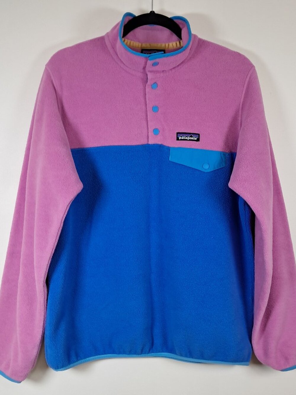 Patagonia Synchilla Snap-T Fleece Pullover M Pink Blue